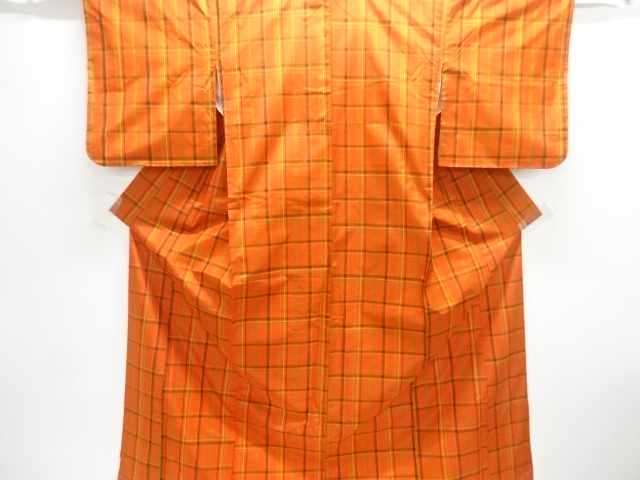 JAPANESE KIMONO / YONEZAWA TSUMUGI / ENSEMBLE / WOVEN GRID